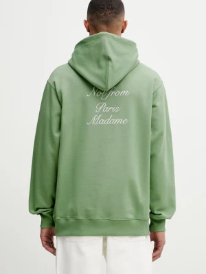Drôle de Monsieur bluza z kapturem męska bawełniana Le Hoodie Slogan Calligraphy Drole de Monsieur zielony
