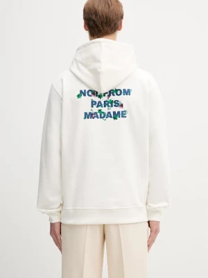Drôle de Monsieur bluza z kapturem męska bawełniana Vine Embroidered Slogan