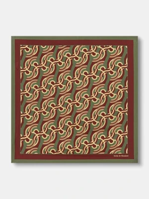 Drôle de Monsieur Chain Link Monogram apaszka jedwabna męska
