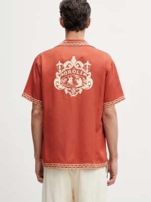 Drôle de Monsieur Chemise Brodée Danseurs koszula z lyocellu męska