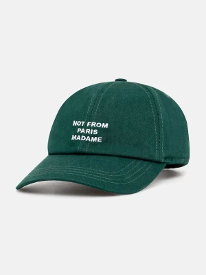 Drôle de Monsieur czapka z daszkiem bawełniana La Casquette Slogan Drole de Monsieur zielony
