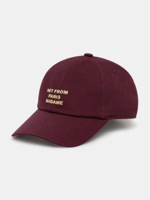 Drôle de Monsieur czapka z daszkiem bawełniana La Casquette Slogan kolor bordowy I.CP151.CO138