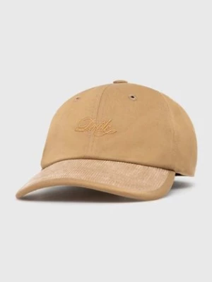 Drôle de Monsieur czapka z daszkiem La Casquette Drôle Gabardine kolor beżowy z aplikacją D-CP149-CO111-DBG