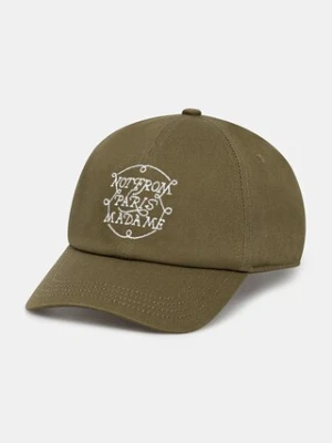 Drôle de Monsieur czapka z daszkiem La Casquette Slogan Tresses kolor zielony H.CP178.CO138