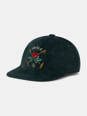 Drôle de Monsieur czapka z daszkiem sztruksowa La Casquette Velours DrUle Rose kolor turkusowy I.CP189.CO236
