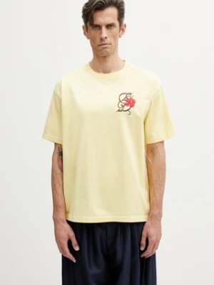 Drôle de Monsieur D Hibiscus Broddée t-shirt bawełniany męski