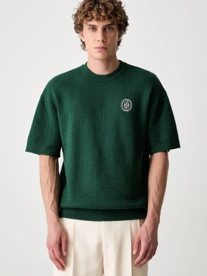 Drôle de Monsieur D Mirror T-shirt swetrowy bawełniany męski Drole de Monsieur