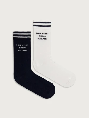 Drôle de Monsieur damskie Slogan 2-pack Drole de Monsieur granatowy
