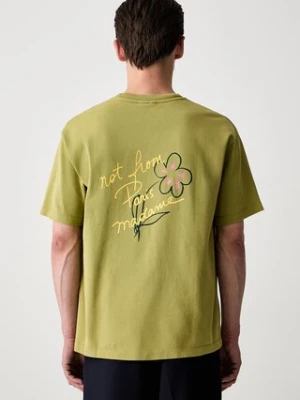 Drôle de Monsieur Esquisse Slogan T-shirt bawełniany męski Drole de Monsieur