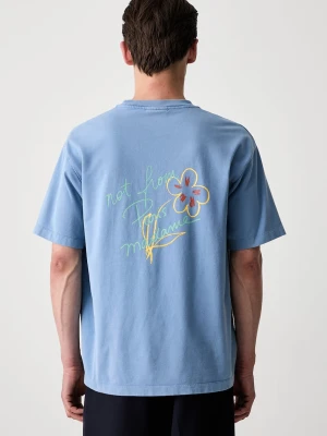 Drôle de Monsieur Esquisse Slogan T-shirt bawełniany męski Drole de Monsieur