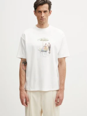 Drôle de Monsieur Fleuriste T-shirt bawełniany męski