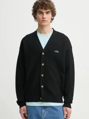 Drôle de Monsieur kardigan wełniany Le Cardigan Drôle kolor czarny PERM-CA123-WO007-BL