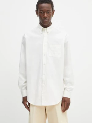 Drôle de Monsieur koszula bawełniana La Chemise Oxford męska kolor beżowy regular z kołnierzykiem button-down PERM.SH173.CO116
