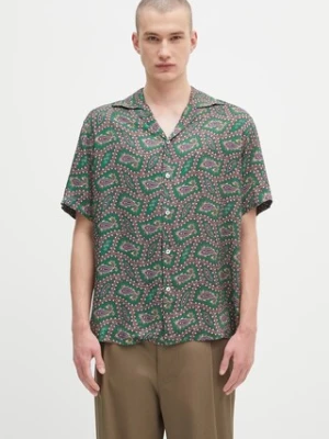Drôle de Monsieur koszula La Chemise Paisley męska kolor zielony relaxed z kołnierzykiem klasycznym H.SH229.VI021