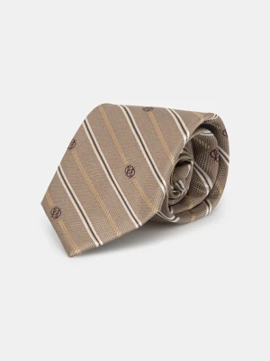 Drôle de Monsieur krawat jedwabny La Cravate Rayure Monogramme