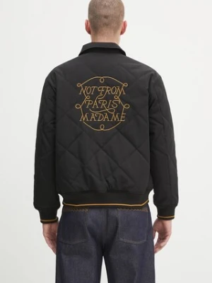 Drôle de Monsieur kurtka La Veste Slogan Tresses kolor czarny zimowa H.JT236.PL163