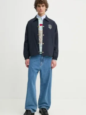 Drôle de Monsieur kurtka La Veste Slogan Vignes męska kolor granatowy przejściowa F-JT209-PA012-NY