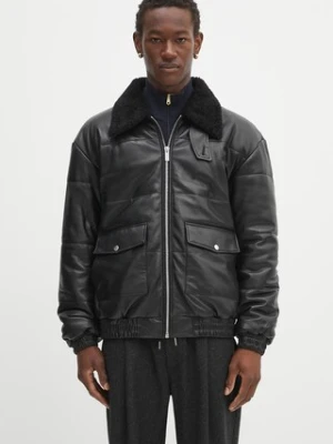 Drôle de Monsieur kurtka skórzana Le Blouson Cuir kolor czarny przejściowa PERM.CT109.LH001