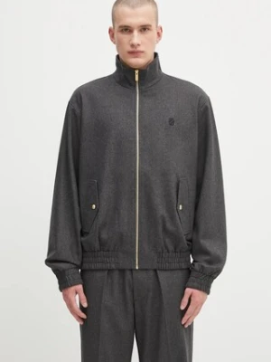 Drôle de Monsieur kurtka wełniana La Trackjacket Flanelle kolor szary przejściowa H.JT234.WV008