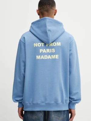 Drôle de Monsieur Le Hoodie Slogan bluza z kapturem bawełniana męska