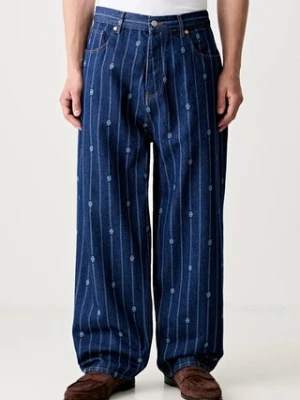 Drôle de Monsieur Le Jean Baggy Monogramme jeansy relaxed fit męskie