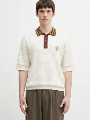 Drôle de Monsieur Maille Ajouré D Miroir polo swetrowe bawełniane męskie