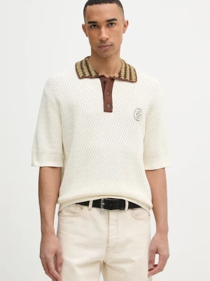 Drôle de Monsieur polo swetrowe męskie bawełniane Maille Ajouré D Miroir