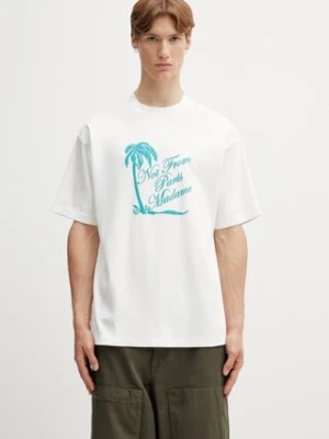 Drôle de Monsieur Slogan Palmiers t-shirt męski bawełniany