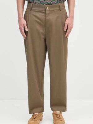 Drôle de Monsieur spodnie Le Pantalon Cropped Twill męskie kolor beżowy proste H.BP155.CO214