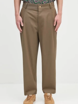 Drôle de Monsieur spodnie Le Pantalon Cropped Twill męskie kolor beżowy proste H.BP155.CO214