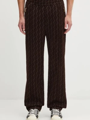 Drôle de Monsieur spodnie Le Pantalon SurvÍtement Monogramme męskie kolor brązowy proste I.SP008.PL159