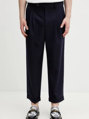 Drôle de Monsieur spodnie z dodatkiem wełny męskie