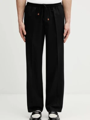 Drôle de Monsieur spodnie z dodatkiem wełny Pantalon Droit