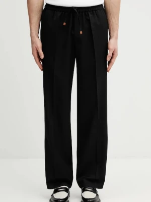Drôle de Monsieur spodnie z dodatkiem wełny Pantalon Droit