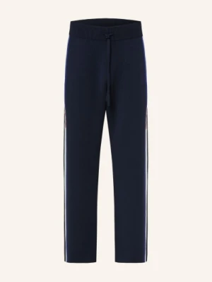 Drôle De Monsieur Spodnie Z Dzianiny Le Pantalon Maille Drôle Z Wełny Merynosowej blau DRÔLE DE MONSIEUR