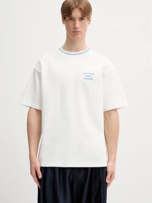 Drôle de Monsieur Sport Slogan T-shirt bawełniany męski Drole de Monsieur