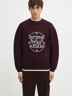 Drôle de Monsieur sweter wełniany La Maille Slogan