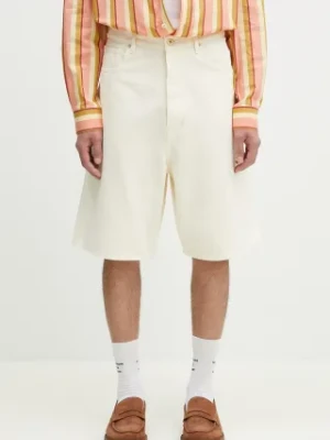 Drôle de Monsieur szorty bawełniane Le Short Baggy męskie kolor beżowy G-BS147-CO188-OW