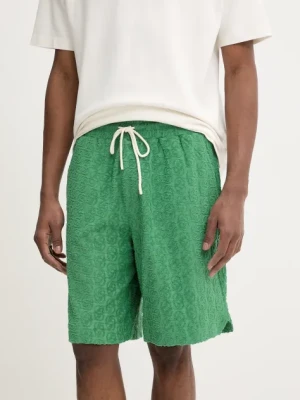 Drôle de Monsieur szorty bawełniane Le Short Monogramme męskie kolor zielony G-BS158-CO201-EM