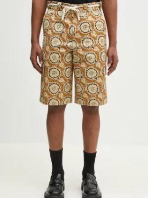 Drôle de Monsieur szorty bawełniane Le Short Workwear Paisley męskie kolor żółty G-BS155-CO189-MS