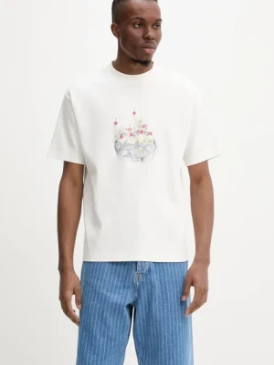 Drôle de Monsieur t-shirt bawełniany Le T-Shirt Cocktails męski kolor beżowy z nadrukiem G-TS237-CO002-OW