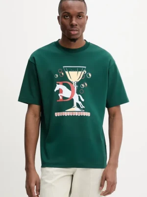Drôle de Monsieur t-shirt bawełniany Le T-Shirt Polo męski kolor zielony z nadrukiem G-TS241-CO199-DGN