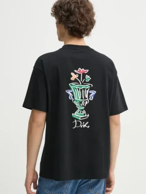 Drôle de Monsieur t-shirt bawełniany Le T-Shirt Vase męski kolor czarny z nadrukiem F-TS225-CO002-BL