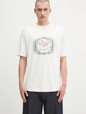 Drôle de Monsieur t-shirt bawełniany Le Tshirt Plateau męski kolor biały z nadrukiem H.TS255.CO002