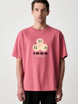 Drôle de Monsieur T-shirt męski bawełniany 1990 Drole de Monsieur różowy