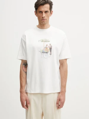 Drôle de Monsieur T-shirt męski bawełniany Fleuriste
