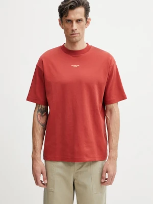 Drôle de Monsieur T-shirt męski bawełniany Le T-shirt Slogan Classique Drole de Monsieur czerwony