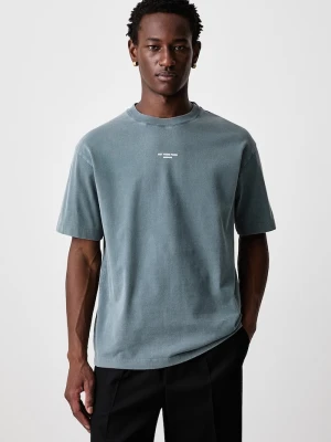 Drôle de Monsieur T-shirt oversize męski bawełniany Classic Slogan Drole de Monsieur szary