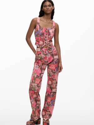 drukowane jeansy Desigual