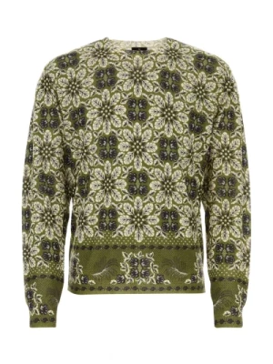 Drukowany sweter z jedwabnym dodatkiem Etro